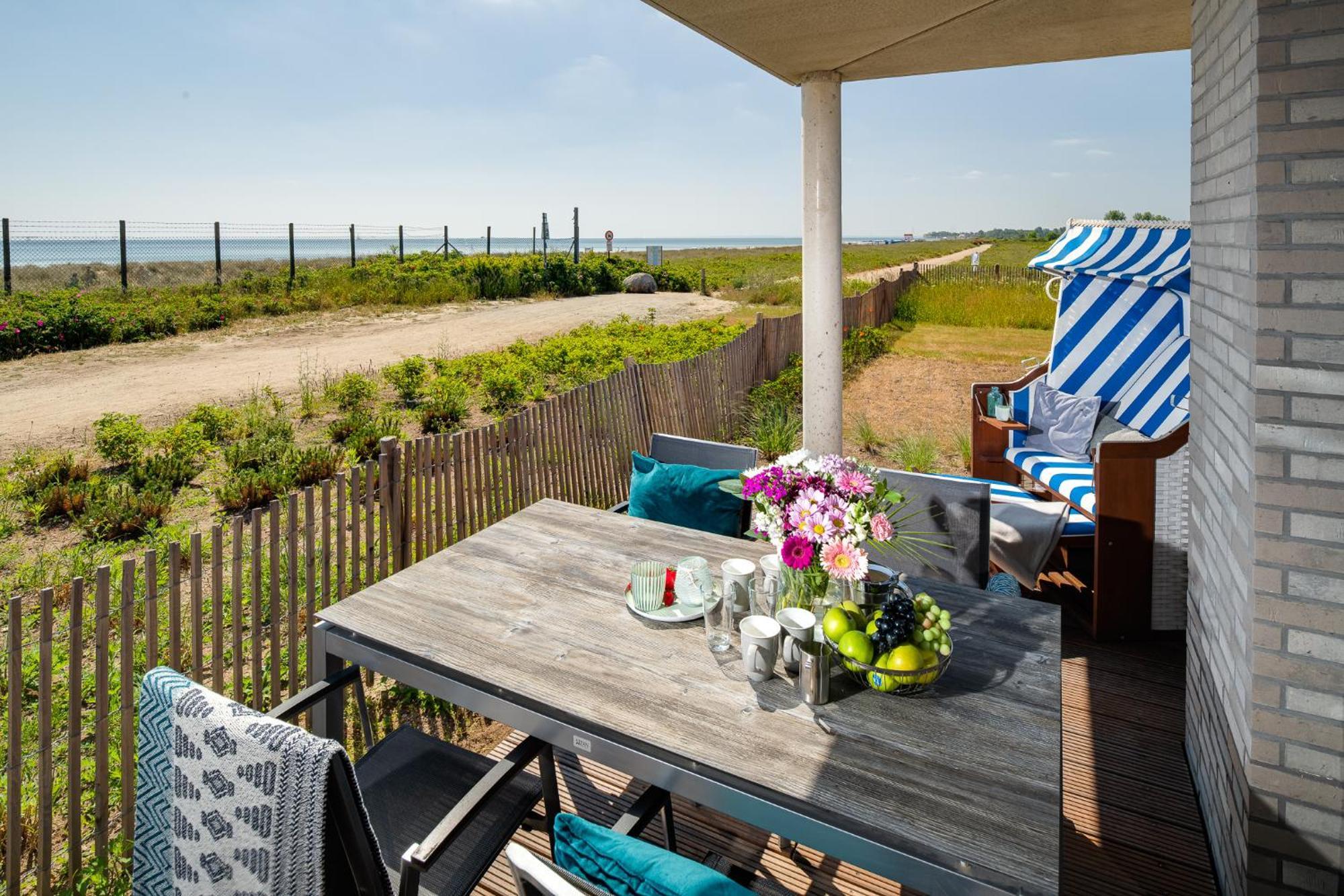 Beachterracefour- Eg, Meerblick, Terrasse, Kamin, Sauna Olpenitz Luaran gambar